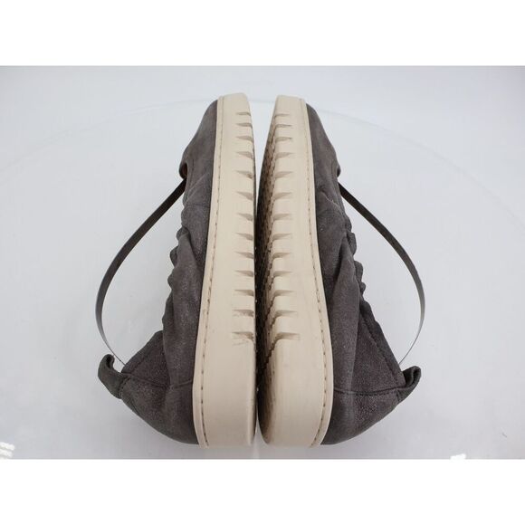 Vionic Uptown Ballet Flat Women 8.5 Grey Metallic Leather Slip On Platform Shoes - Picture 7 of 13